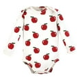 thumbnail image 3 of Touched by Nature Organic Cotton Long-Sleeve Bodysuits, Fruits And Veggies, 0-3 Months, 3 of 7