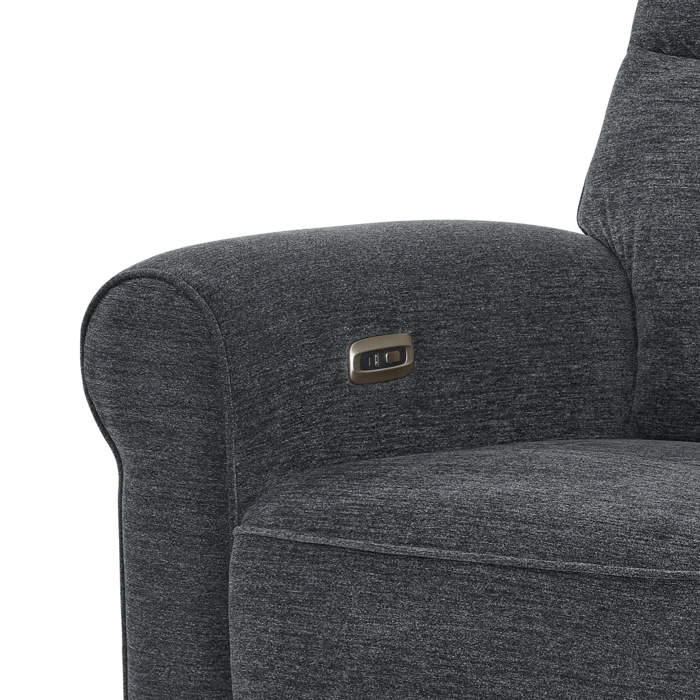 MCombo 78.3" Wall Hugger Power Loveseat Recliner Sofa with Console, Reclining Loveseat with USB Ports, Cup Holders, for Small Spaces Living Room RV, Fabric PR635M2 (Dark Grey)