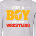 thumbnail image 4 of Inktastic Just a Boy Who Loves Wrestling Long Sleeve Youth T-Shirt, 4 of 5