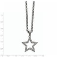 thumbnail image 2 of Chisel Stainless Steel Polished Round CZ Star Necklace, 2 of 2