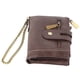 thumbnail image 1 of Cartera corta retro para hombre, con múltiples ranuras y cierre de cremallera, de piel sintética, para guardar dinero en efectivo, tarjetas bancarias, monedas, color café., 1 of 14