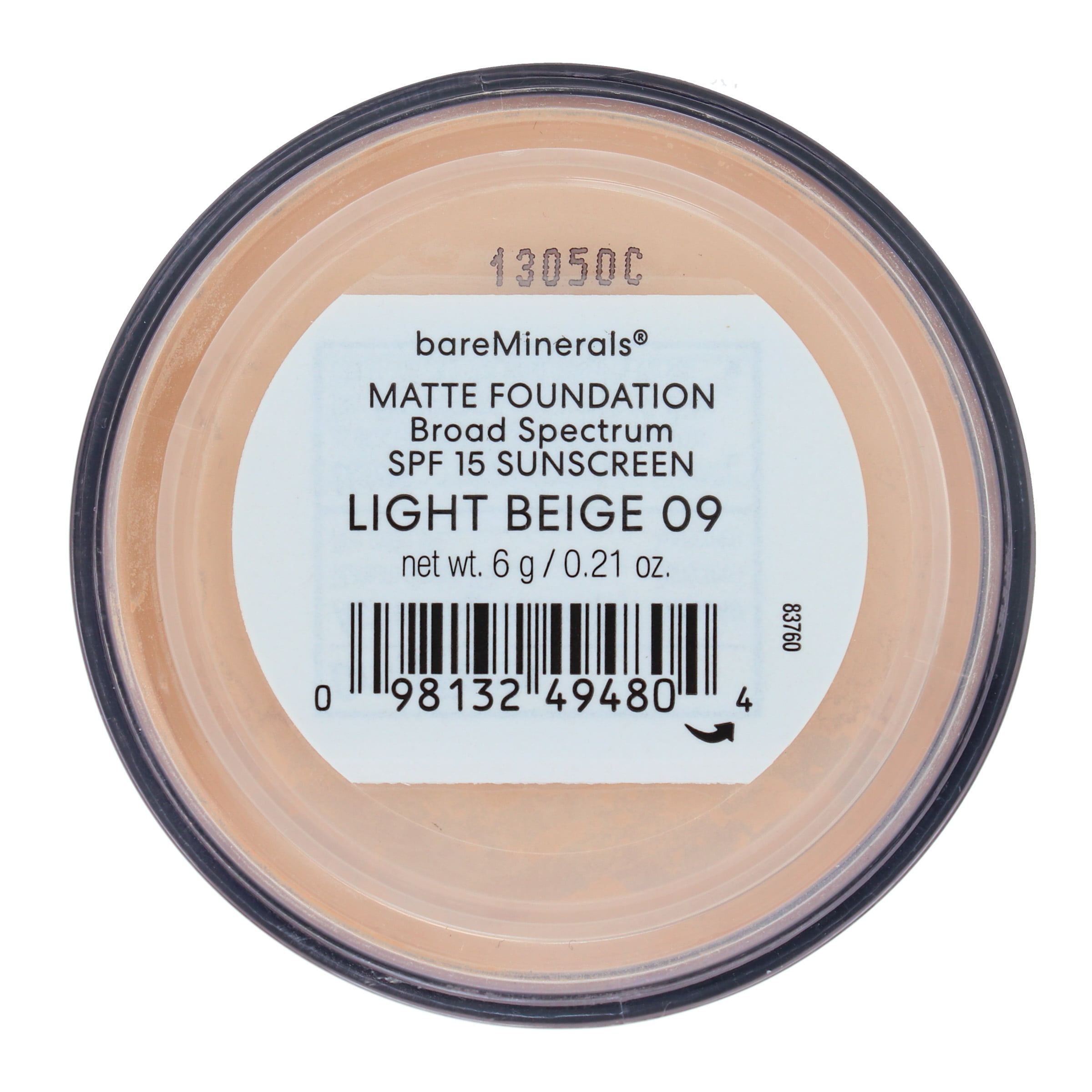 09 Spectrum Foundation Beige 0.21 oz Broad Light Matte SPF 15 bareMinerals