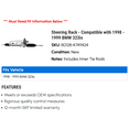 thumbnail image 2 of Steering Rack - Compatible with 1998 - 1999 BMW 323is, 2 of 2