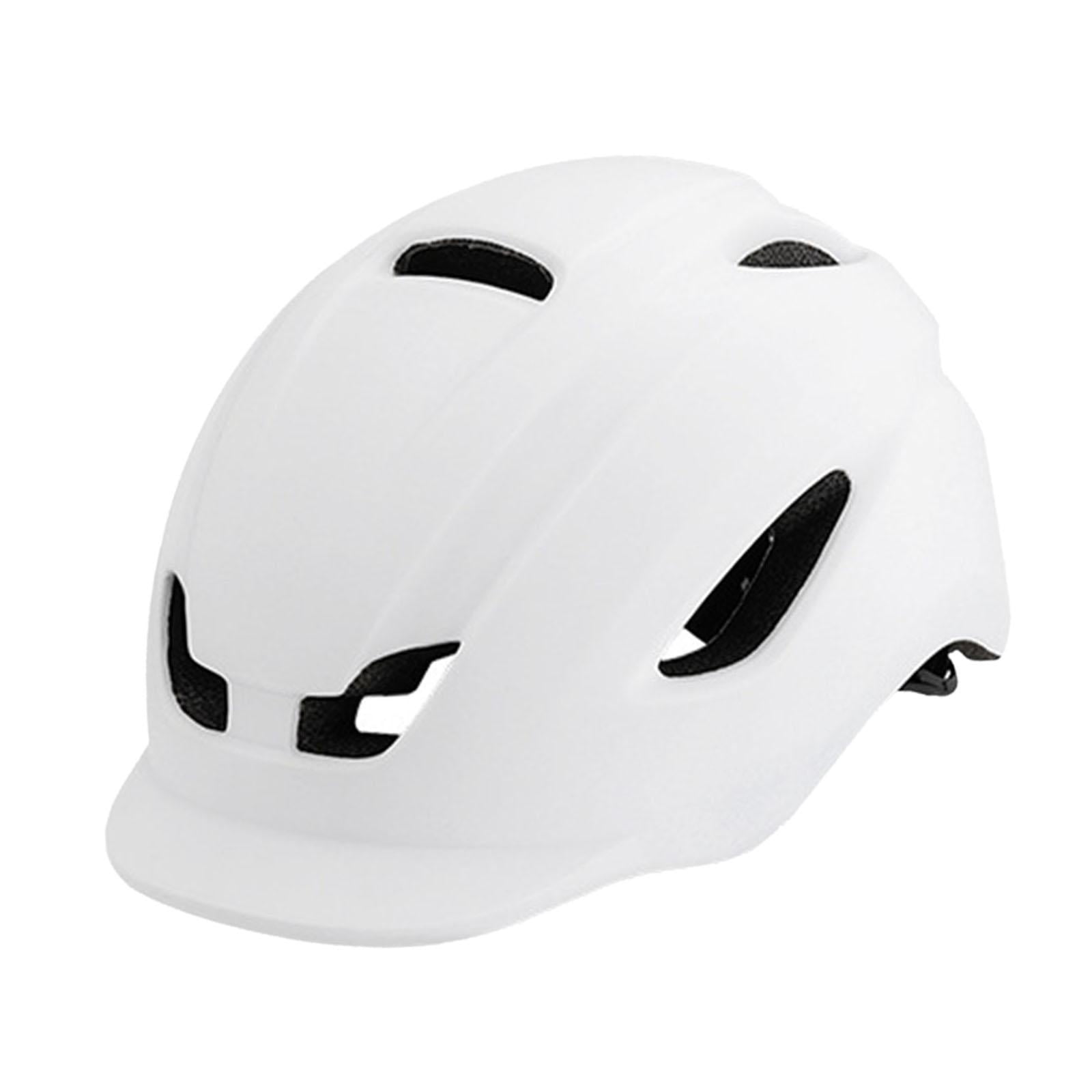 DimyFew Bike Helmet Adjustable 55cm-61cm Protective Breathable Removable Washable Lining White