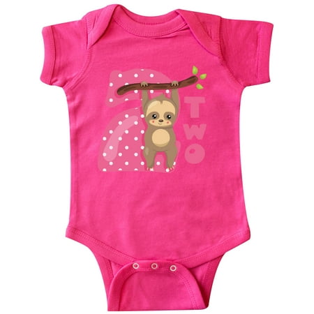 

Inktastic Pink Sloth 2nd Birthday Gift Baby Girl Bodysuit