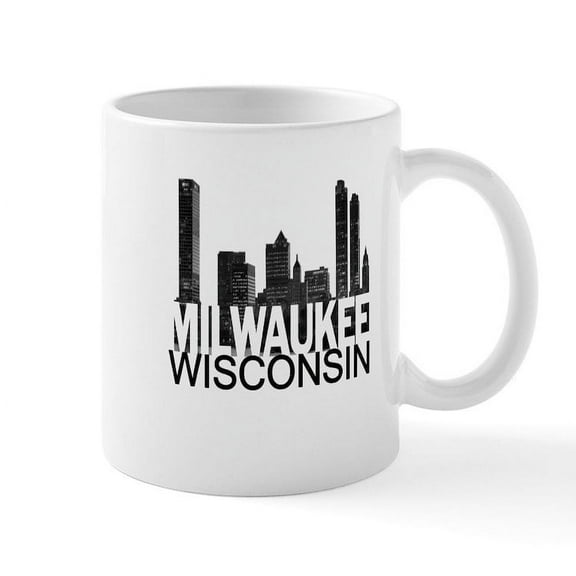 CafePress - Milwaukee Skyline Mug - 11 oz Ceramic Mug - Novelty Coffee Tea Cup