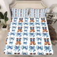 thumbnail image 2 of Homewish Western Cowgirls Boots Twin Sheet Sets,Cute Cartoon Bowtie Twin Fitted Sheet,Blue Bow Knot Flat Sheet For Princess Kids,Breathable Home Decor,3 Pieces, 2 of 7