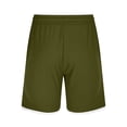 thumbnail image 4 of Besolor Men's Running Shorts Wide Leg Elastic Drawstring Waist Thin Breathable Summer Beach Casual Workout Shorts with Pocket(X-Large,Army Green), 4 of 6