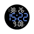 thumbnail image 2 of jifeng 10 of inch LED Digital Large Screen Round Wall Clock Blue, 2 of 9