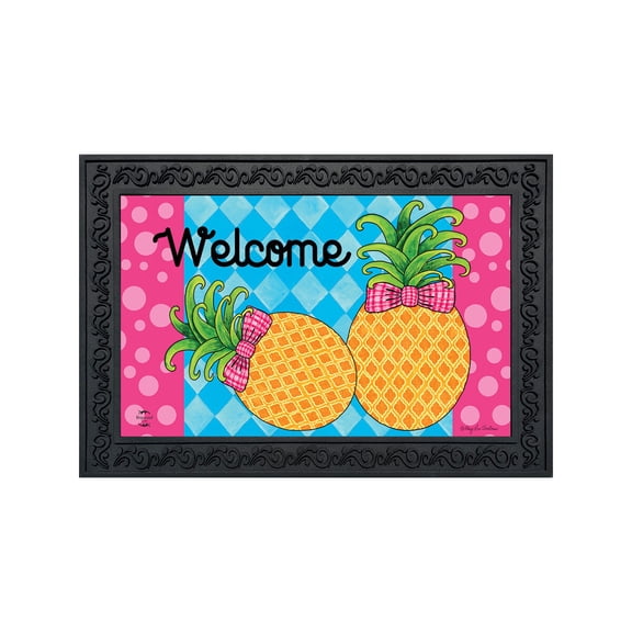 Briarwood Lane Spring Doormat 30x18 Indoor Outdoor Pineapple Welcome For Spring Doormat