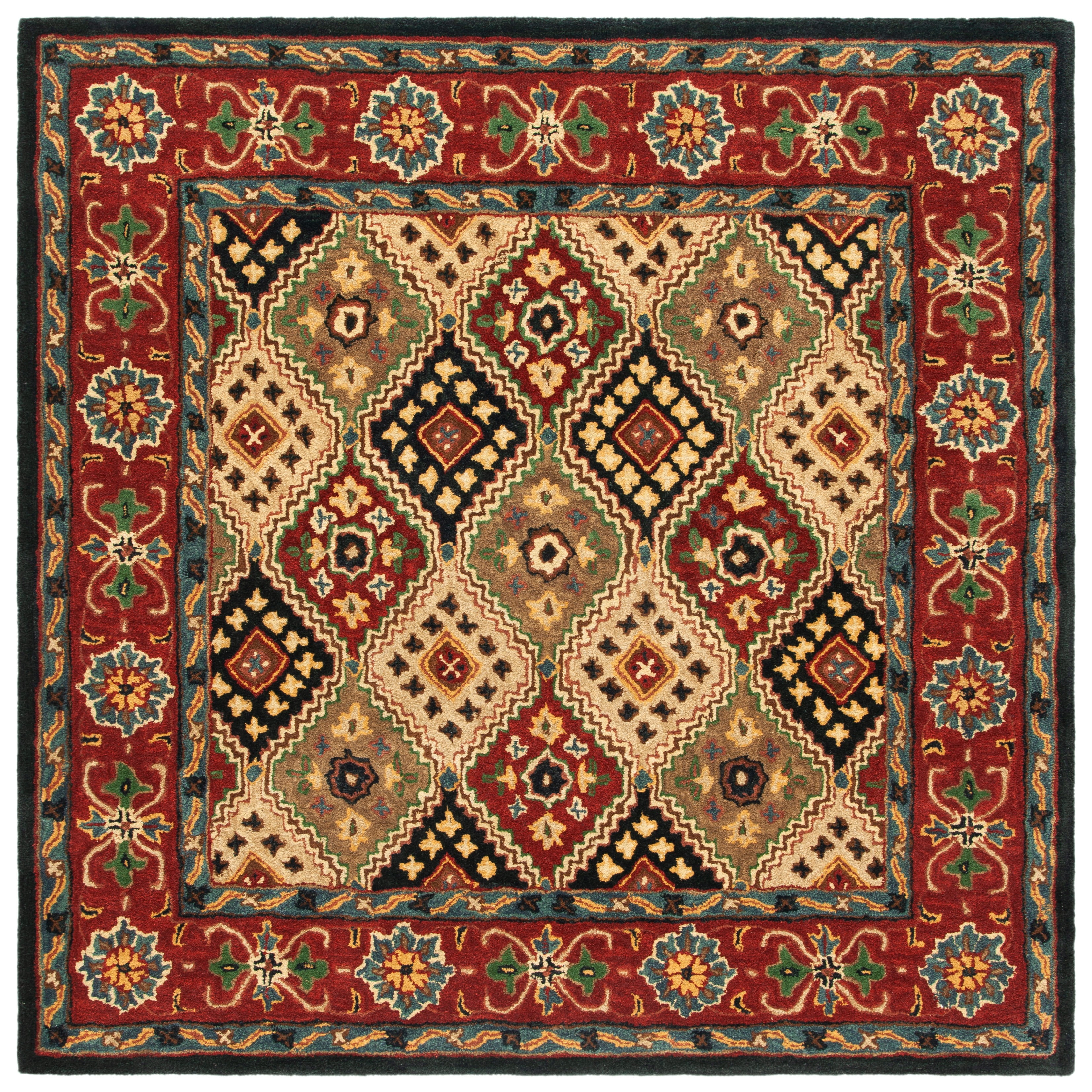 Safavieh Heritage Petar Oriental Area Rug, Red/Beige, 6' x 6' Square