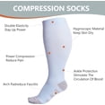 thumbnail image 4 of 1Pairs Plus Size Compression Socks for Women& Men 15-20mmHg Wide Calf Knee High Socks, 4 of 7