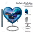 thumbnail image 2 of MUKTIVE Car Decorative Urns for Human, Mountain Burial Adult Urn for Ashes Male & Female Remains, Northern Light Cremation Urns for Dad, Blue Urn for Ashes for Burial, 8 Inch, 2 of 7