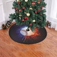 thumbnail image 2 of FMSHPON Baseball Ball Watercolor Xmas Christmas Tree Skirt Stand Mat for Holiday Party Decoration Indoor Outdoor 48 inches, 2 of 3