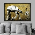 thumbnail image 3 of wall26 Framed Canvas Print Wall Art Banksy Science Fiction Robots Graffiti &amp; Street Art Pop Culture Illustrations Pop Art Bohemian Multicolor Dark for Living Room, Bedroom, Office - 16"x24&q, 3 of 5