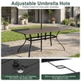 thumbnail image 3 of 6 - Person Rectangular 63"L X 38"W Outdoor Dining Table, 3 of 7
