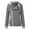 Gray, variant on Palato Women's Plus Size Tops,Womens Long Sleeve Hoodies Casual Slim Fit Hooded Jackets Zipper Sweatshirt Button Drawstring Tops With Pockets
