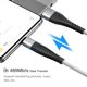 thumbnail image 3 of Cable de carga USB-C de 3 m, sincronización de datos, tipo C, trenzado largo y resistente, blanco/negro, 3 of 3