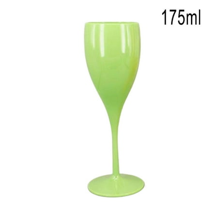 

Yannee 1 Pcs High Quality Plastic Wine Glass Goblet Cocktail Champagne Cups 175ML Green