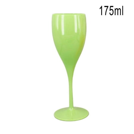 

Yannee 1 Pcs High Quality Plastic Wine Glass Goblet Cocktail Champagne Cups 175ML Green