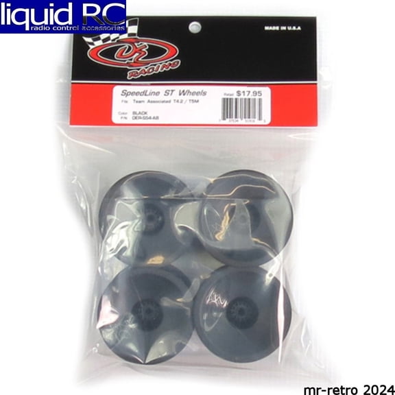 DE Racing -SS4-AB Speedline St Wheels for Asc T6.1 Et410 / Black / 4 pieces