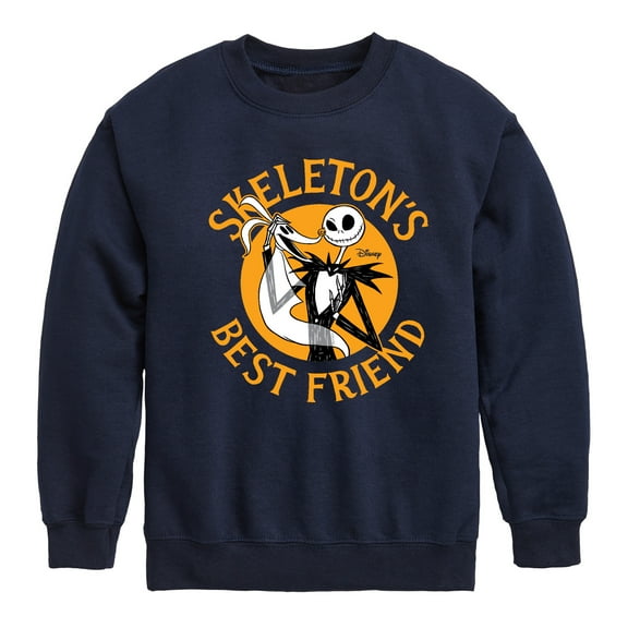 The Nightmare Before Christmas - Skeletons Best Friend - Youth Crewneck Fleece Sweatshirt