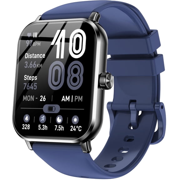Smart Watch for Men Women, 1.83" HD Touch Screen Smartwatch with Bluetooth Call, 5 ATM Waterproof, 130 Sport Modes Fitness Tracker Heart Rate Sleep Monitor Pedometer, Compatible with Android iPhone