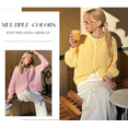 thumbnail image 4 of Womens Cardigan Sweater Button Down Long Sleeve Chunky Soft Knit Sweater Fall Open Front Loose Casual Cardigan Coat, 4 of 6