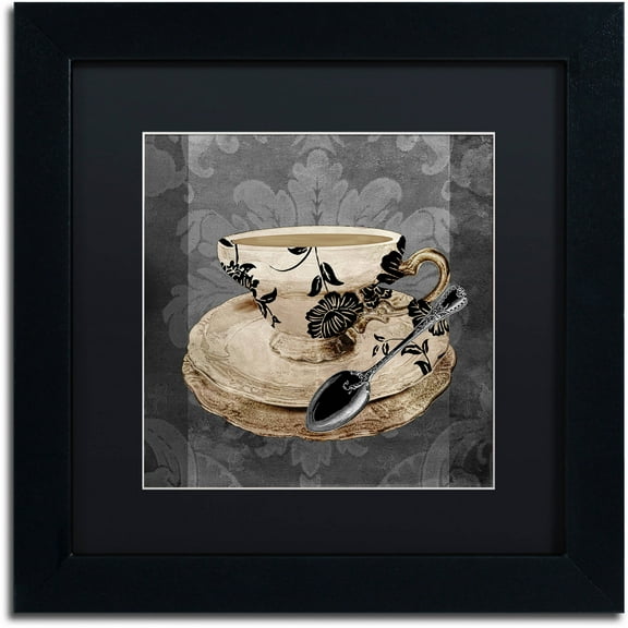 Trademark Fine Art "Vintage Cafe I" Canvas Art by Color Bakery Black Matte, Black Frame