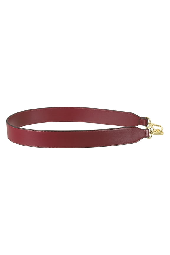 35 Inch Leather Purse Strap, 1.5 Inch Wide Crossbody Strap Replacement with Gold Buckles for Women DIY Handbags Shoulder Bags Purse, Smooth Dark Red