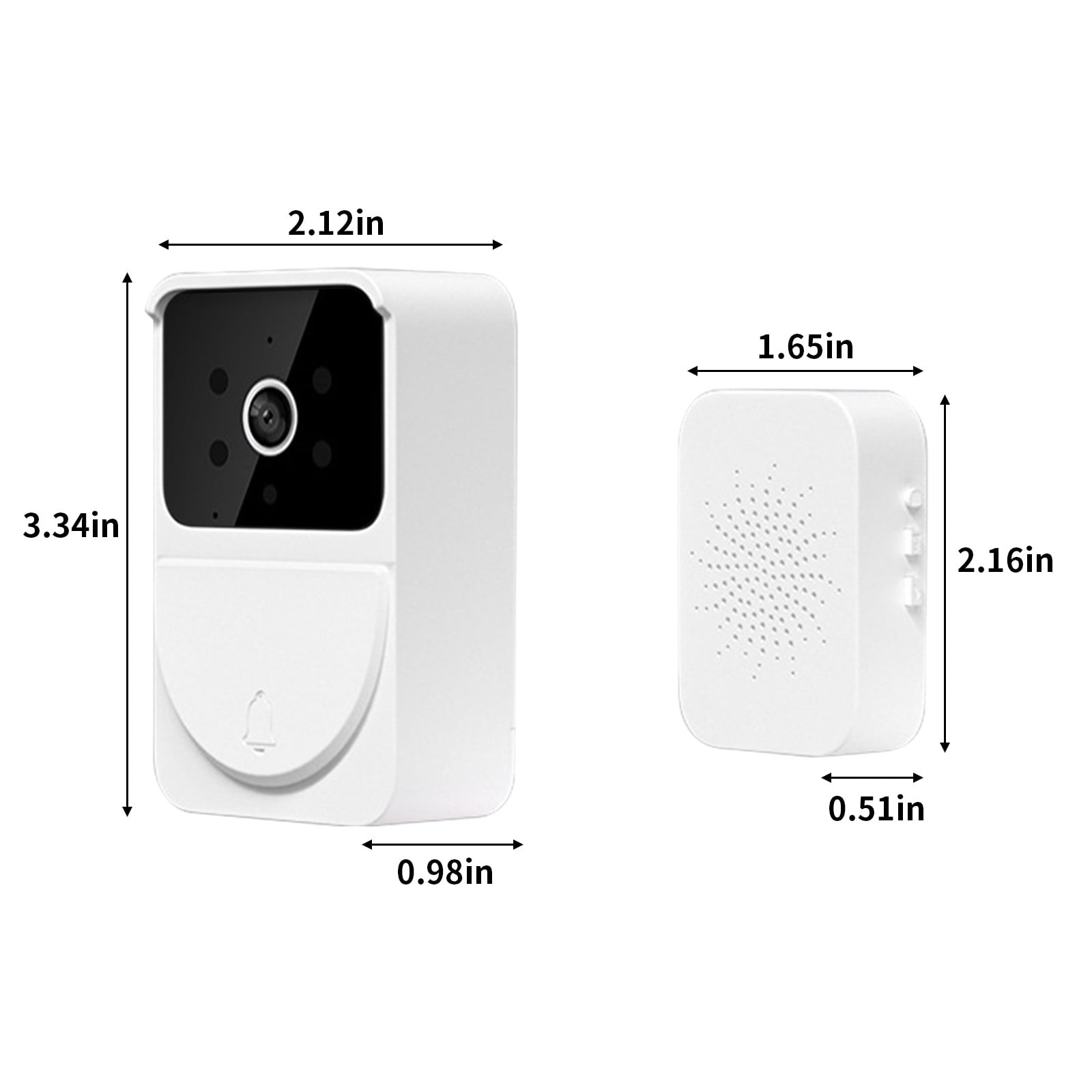 Momihoom Smart Wireless Video Doorbell with 2K HD, 170° View, 6-Month Battery, and Night Vision