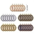 thumbnail image 4 of JZROCKER 60 Pcs Pendant Trays Kit Metal Flat Pendant Blank Trays Bezel Oval Cabochon Base, 4 of 7