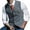 Gray, variant on Men's Casual Plaid Vest with Slim Fit - Vintage Wool Herringbone Retro Satin Jacket for Formal Wear, Parties, and Special Occasions,Gray,L