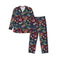 thumbnail image 1 of Fotbe Adventure Camping Badge Pijama de Hombre con Estampado de Manga Larga, Conjunto de 2 Piezas, Ropa de Dormir Suave y Cómoda con Bolsillos-Large, 1 of 7