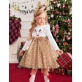thumbnail image 6 of Arshiner Toddler Tutu Dress Little Girls Long Sleeve Casual Tulle Kids Fall Winter Outfits with Ribbon, 6 of 6
