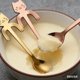 thumbnail image 2 of 1 pieza, cuchara de café de acero inoxidable for el hogar, cuchara de mezcla bonita con forma de gato kawaii, cuchara de postre, 2 of 2