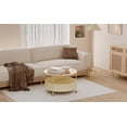 thumbnail image 5 of Glory Patio Round Coffee Table for Living Room, Bedroom, Modern Table with Clear Tempered Glass, 5 of 6