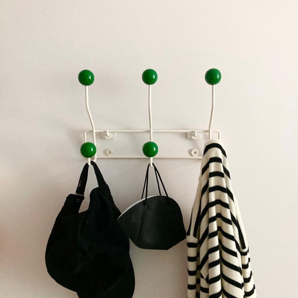 Perchero de Hierro Perchas para Monedero Ganchos para Abrigos Organizador para Dormitorio Cocina , Verde 3Ganchos BLESIY Perchero