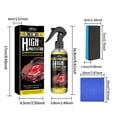 thumbnail image 2 of 1 3 en aerosol de revestimiento cerámico para coche 100 ml cera de pulverización para pulido reparación de rayaduras de coche, 2 of 9
