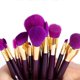 thumbnail image 4 of Makeup kit with eyeshadow, lipstick and blush - Fashion Makeup Brush Set (15 pcs purple brushes), 4 of 5