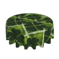 thumbnail image 2 of XMXT Waterproof Round Table Cloth, Lucky Clovers Geometric Print Tablecloth Polyester Table Cover for Home Kitchen Dining Party Room Decor, 60 inches, 2 of 8