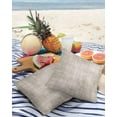 thumbnail image 4 of Outdoor Throw Pillow Cover Farm Rustic Burlap Linen Texture Waterproof Cushion Covers 2 Pack Vintage Lattice Lines Stripe Pillow Cases Home Decoration for Patio Garden Couch Sofa, 4 of 7