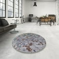 thumbnail image 4 of Ahgly Company Machine Washable Indoor Rectangle Industrial Modern Dark Goldray Area Rugs, 2' x 3', 4 of 7