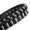 thumbnail image 3 of Fsjzc Men and Women Leather Rock Belt with Silver Bullet Studded Belt, Black, 3 of 6