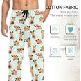 thumbnail image 4 of HPINK-T Cute Red Panda Men's Cotton Pajama Pants Soft Comfy Sleep & Lounge Pants Pjs Bottoms with Pockets, 4 of 7