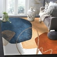 thumbnail image 5 of Area Rug 5'x8' Navy Blue Red Orange Geometric Abstract Art Washable Area Rugs Non Shedding Floor Carpet Rubber Backing Non-Slip Indoor Mats for Living Room Bedroom Kitchen, 5 of 8