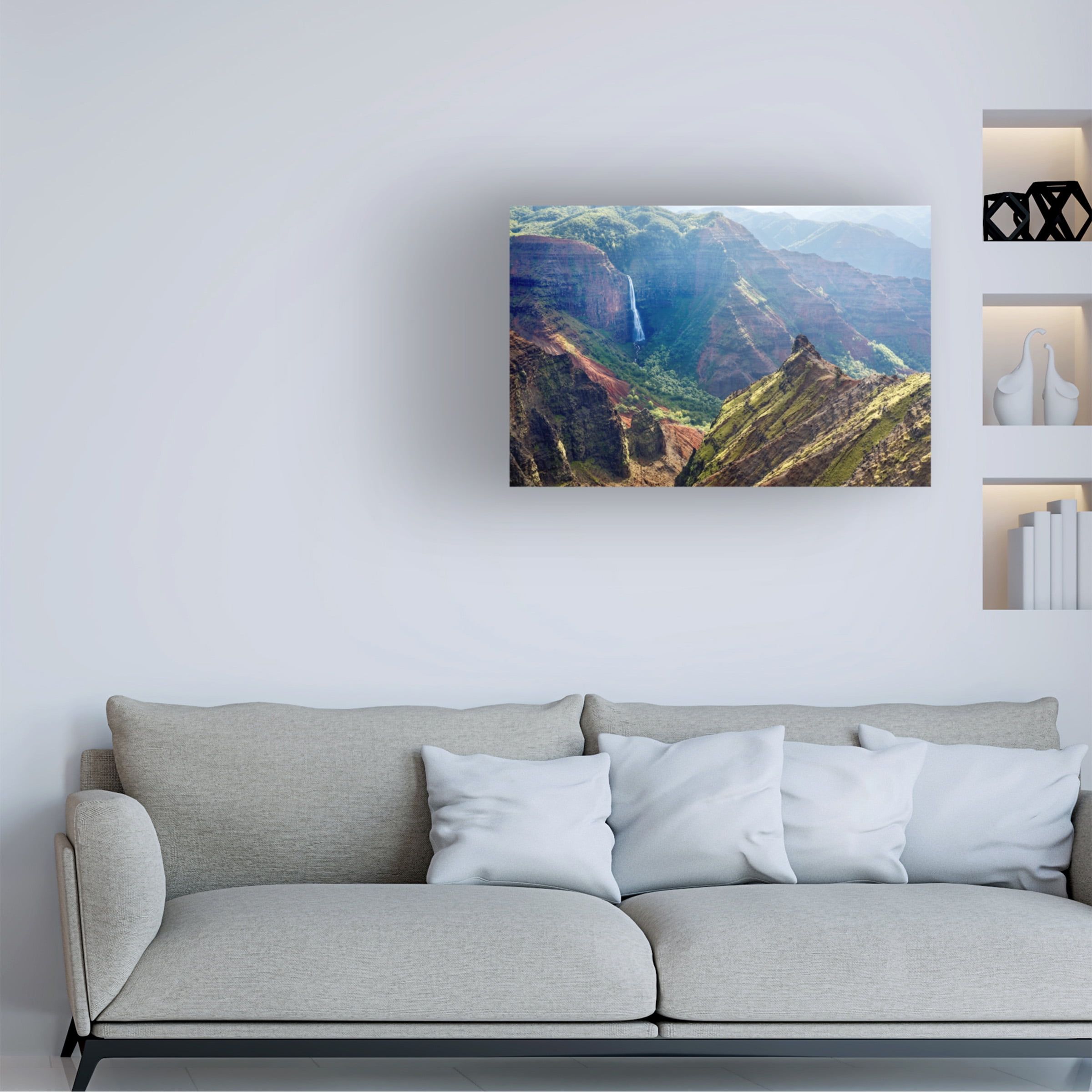 Trademark Fine Art 'Kauai Waimea Canyon Waipoo Falls' Canvas Art by Mike Jones Photo
