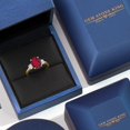 thumbnail image 5 of Gem Stone King 3.20 Ct Oval Red Mystic Quartz 18K Yellow Gold Plated Silver Ring, 5 of 6