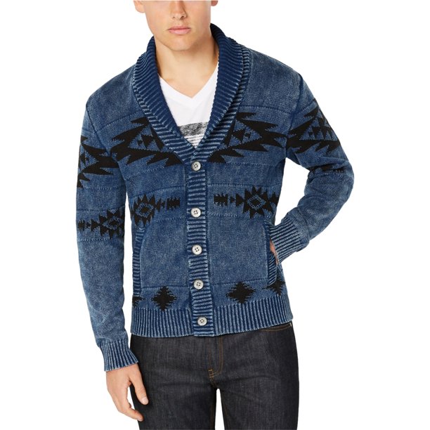 Suéter tipo Cárdigan American Rag lavado azul XXL