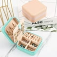 thumbnail image 2 of Travel Velvet Jewelry Box with Mirror, Mini Gifts Case for Women Girls, Small Portable Organizer Boxes for Rings Earrings Necklaces Bracelets (Blue), 2 of 7